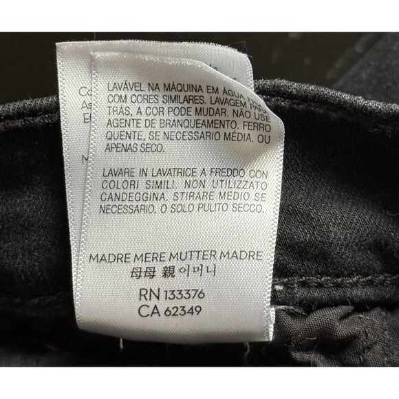 MOTHER Anthropologie The Insider Crop Jeans 26 in Not Guilty Black Hemmed Flare - Picture 14 of 15